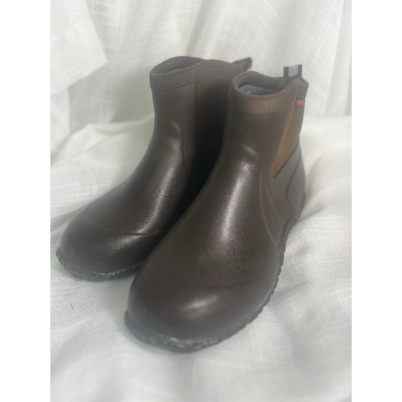 Hisea Men's Ankle Rain Boots Waterproof Non-slip Chore Working Wellies Size 9 - Picture 12 of 13